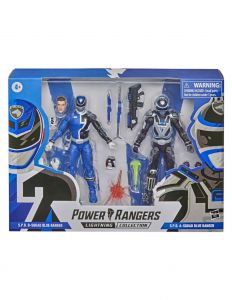Spd blue ranger a & blue ranger b pack 2 figuras 15 cm power rangers lightning collection