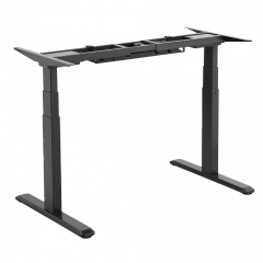 Signa estructura ajustable para escritorio doble motor y 3 segmentos negra