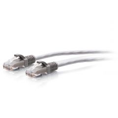 C2G Cable de conexión Ethernet delgado sin apantallar (UTP) con protección antienganche Cat6a de 1,2 m - Gris