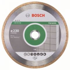 Bosch Professional 1 x Disco Tronzador de Diamante Standard for Ceramic, para Piedra, Azulejos, Cerámica, Ø 230 x 25.40 x 1.6 x 7 mm, Accesorios para Cortadores de Azulejos