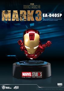 Figura marvel studios ten years edition iron man mark 3 magnetic floating
