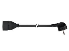 Cable prolongador - 1.5 m - clavija 90° - color negro