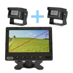 Kit de cámara de aparcamiento monitor AHD de 7" + 2 cámaras 1080P visión trasera Yatek