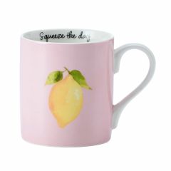 Mikasa lemon straight-sided porcelain mug, 280ml