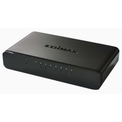 Edimax ES-3308P V2 switch Gestionado Fast Ethernet (10/100) Negro