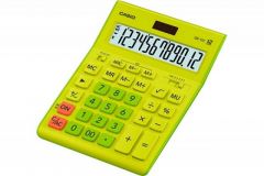 Casio gr-12c-gn calculadora de oficina verde lima, pantalla de 12 dígitos