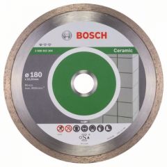 Bosch Professional 1 x Disco Tronzador de Diamante Standard for Ceramic, para Piedra, Azulejos, Cerámica, Ø 180 x 22.23 x 1.6 x 7 mm, Accessorios para Amoladoras