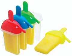KitchenCraft Molde para Polos de Hielo con 4 Asas, Plástico sin BPA, Multicolor