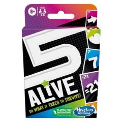 Hasbro Gaming 5 Alive, para niños, Divertido Juego para Toda la Familia, Juego de Cartas para 2 a 6 Jugadores, Edad Mayores de 8 años, Multicolor