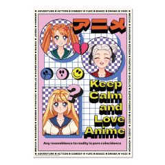 Poster anime keep calm and love anime