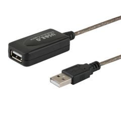 Savio CL-130 USB active port extension 10m 2.0-A male female - Digital/Daten tarjeta y adaptador de interfaz USB 2.0