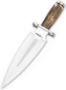 Cuchillo de monte Hércules 11061 Miguel Nieto de 36 cms, con hoja de acero de 24 cms y mango de Asta de ciervo con funda de piel de primera calidad (marrón)