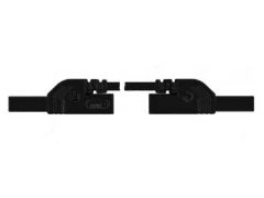 Cable de medición con contacto protegido 4mm 100cm / negro (mlb-sh/ws 100/1)