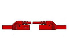 Cable de medición moldeado con contacto protegido 4mm 25cm / rojo (mlb-sh/ws 25/1)