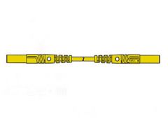 Cable de medición moldeado con contacto protegido 25cm, 4mm / amarillo (mlb/gg-sh 25/1)