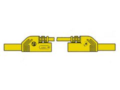 Cable de medición moldeado con contacto protegido 4mm 25cm / amarillo (mlb-sh/ws 25/1)