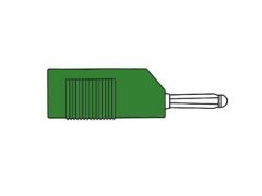 Banana 4mm conexión de cable longitudinal o transversal, conexión por tornillo / verde (bsb 20k)