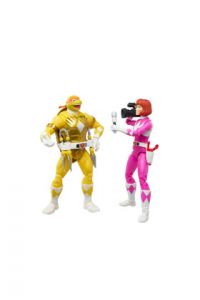 Hasbro- Power Rangers Teenage Mutant Ninja Turtles Light. Coll Michelangelo & Morphed April O'Neil Does Not Apply Playsets de Figuras de Juguete, Multicolor, único (F29675L00)