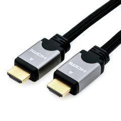 Rotronic ROLINE Cable HDMI de Alta Velocidad con Ethernet, ST-ST, Negro/Plata, 5 m