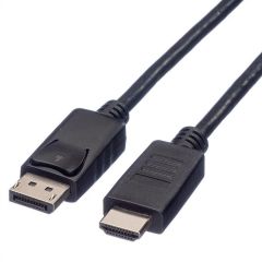 ROLINE 11.04.5779 adaptador de cable de vídeo 1,5 m DisplayPort Negro