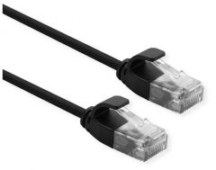 ROLINE UTP DataCenter Cable de conexión Cat.6A (Clase EA), LSOH, Delgado, Negro, 0,3 m