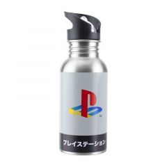 Paladone Playstation Heritage - Botella de agua de acero inoxidable, 500 ml, 16.8 fl oz