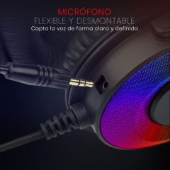 Redragon h350w pandora 2 auriculares gaming con microfono - sonido 7.1 - iluminacion rgb - diadema ajustable - almohadillas acolchadas - control en cable - cable de 2m