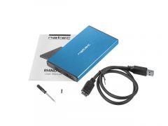 NATEC Rhino GO Carcasa de disco duro/SSD Azul 2.5"
