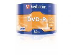 Verbatim DVD-R Matt Silver en Wrap Spindle (bobina envuelta) de 50 unidades