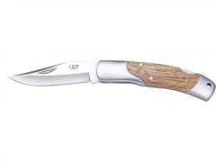 Navaja de bolsillo JKR con mango de madera y virola de acero inox, hoja de 6,5 cm de acero inox, JKR471