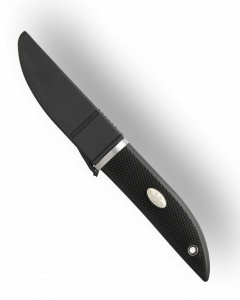 Cuchillo de Caza Fallkniven  Kolt KKLz fabricado en Acero laminado CoS y con una hoja de 8,5 cm, con mango Thermorun y Funda Cuero y Zytel 