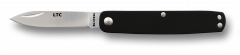 Navaja plegable Fallkniven LTCbk fabricada acero en polvo laminado 3G y con una hoja de 5,9 cm, mango de aluminio en color negro 