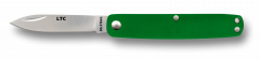 Navaja plegable Fallkniven LTCgr fabricada acero en polvo laminado 3G y con una hoja de 5,9 cm, mango de aluminio en color verde 
