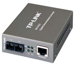 Tp-link mc210cs 1000m rj45 to 1000m single-mode sc fiber converter, full-duplex,up to 15km, switching power adapter, chassis mou
