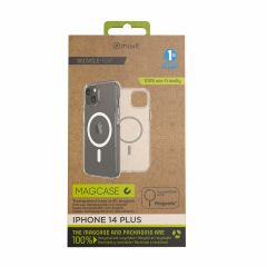 Muvit for change funda recycletek magsafe compatible con apple iphone 14 plus transparente