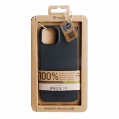 Muvit for change funda recycletek compatible con apple iphone 14 negra