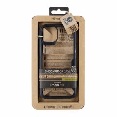 Muvit for change funda shockproof 2m compatible con apple iphone 13 transparente/negra