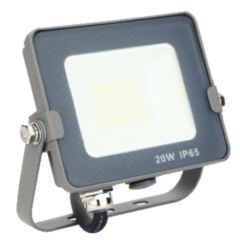 Foco led silver electronics forge+proyector  ips 65 20w -  5700k luz fria -  1600lm color gris
