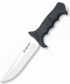 Cuchillo Combate 184 Miguel Nieto de 28 cms, con hoja de acero de 15 cms y mango Forprene con funda de piel de primera calidad