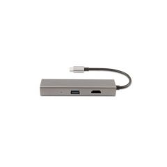 CoolBox Hub miniDOCK4 USB-C Alámbrico USB 3.2 Gen 1 (3.1 Gen 1) Type-C Acero