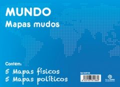 Pack 10 mapas mudos pt mundo politico fisico