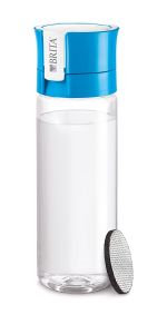 Brita fill&go botella con filtro de agua 0,6 l azul, transparente