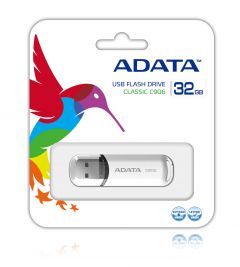 ADATA 32GB C906 Unidad Flash USB USB Tipo A 2.0 Blanco - Memoria USB (32 GB, USB Tipo A, 2.0, Tapa, 9 g, Blanco)