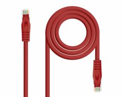 Nanocable Cable de red latiguillo RJ45 LSZH Cat.6A UTP AWG24, Rojo, 3.0m