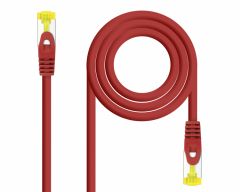 Nanocable Cable de red latiguillo RJ45 LSZH Cat.6A SFTP AWG26, Rojo, 3.0 m