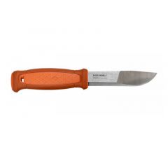 Morakniv STE-13505 Cuchillo de Caza Kansbol de bushcraft, hoja recta de acero Sandvik 12C27 de 10,9 cm, mango caucho-TPE naranja y Funda de polímero ambidiestro color naranja quemada