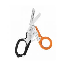 Leatherman STE-832170 Tijeras plegables Raptor naranja y negra de acero 420HC de 4,8 cm 6 funciones con llave para el depósito de oxígeno, cortador de cinturones, cortador de anillos y romprecristales . Clip de bolsillo y Funda de plástico Utility