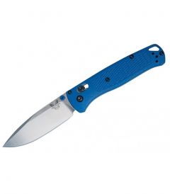 Benchmade STE-535 Cuchillo de bolsillo plegable  Mini Bugout HOJA DE CPMS30V (58-60 HRC) de largo 18,48 ,mango Grivory® azul texturizado c/ revestimientos de acero inoxidable