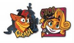 Set pins crash bandicoot crash & coco