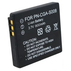 Amsahr Grade A de Celdas de batería (1300 mAh, 7.4 V) para Panasonic CGA-S008 Gris